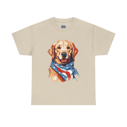 Patriotic Golden Retriever Unisex T-Shirt
