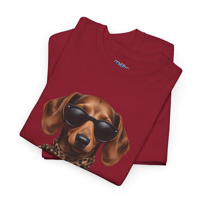 Dachshund With A Scarf Cotton T-Shirt