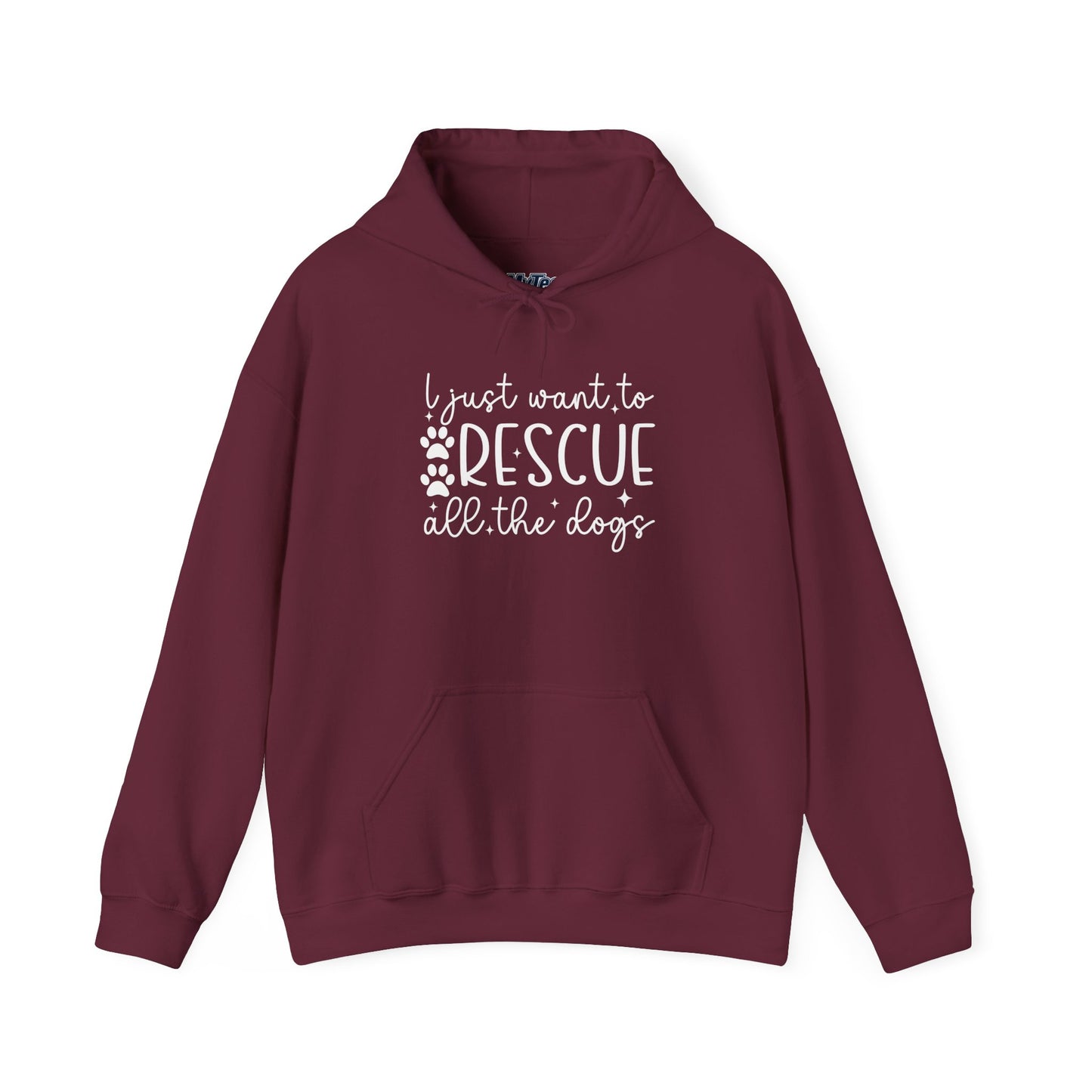 I Just Want To Rescue All The Dogs Unisex Hoodie- Rescue Vibes Only