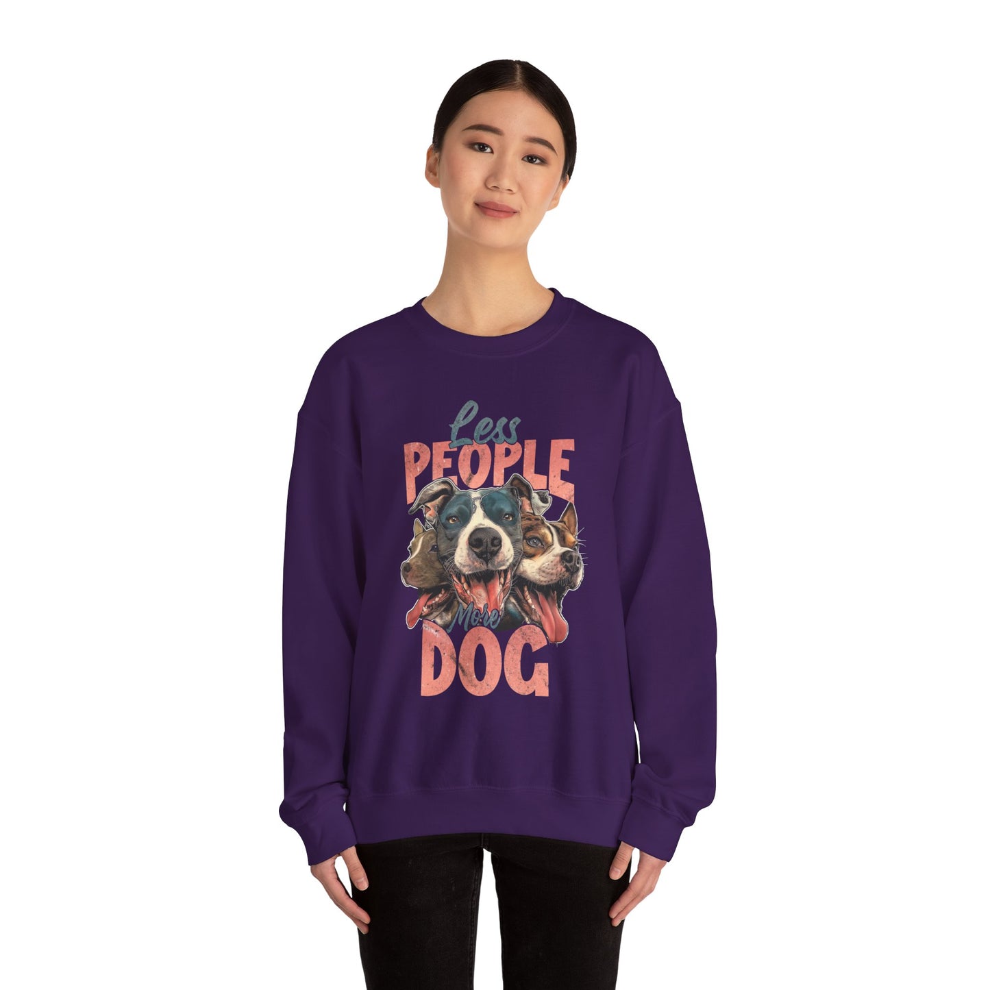 Less People More Dog Sweatshirt – Cozy Dog Lover Crewneck