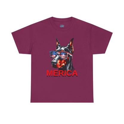 Patriotic Doberman With Sunglasses Unisex T-Shirt