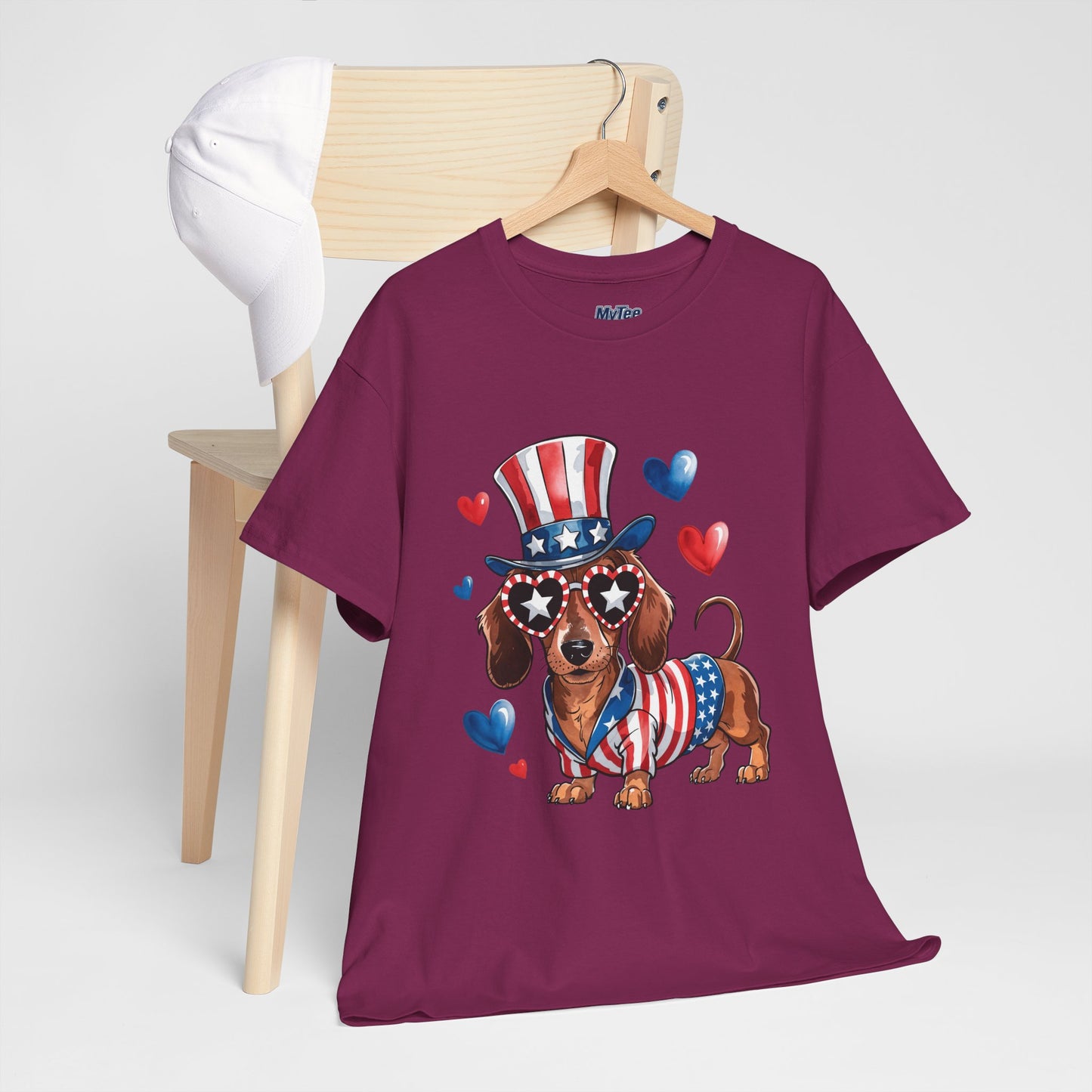 Patriotic Dachshund Unisex T-Shirt | Dog Lover Gift, July 4th Celebration
