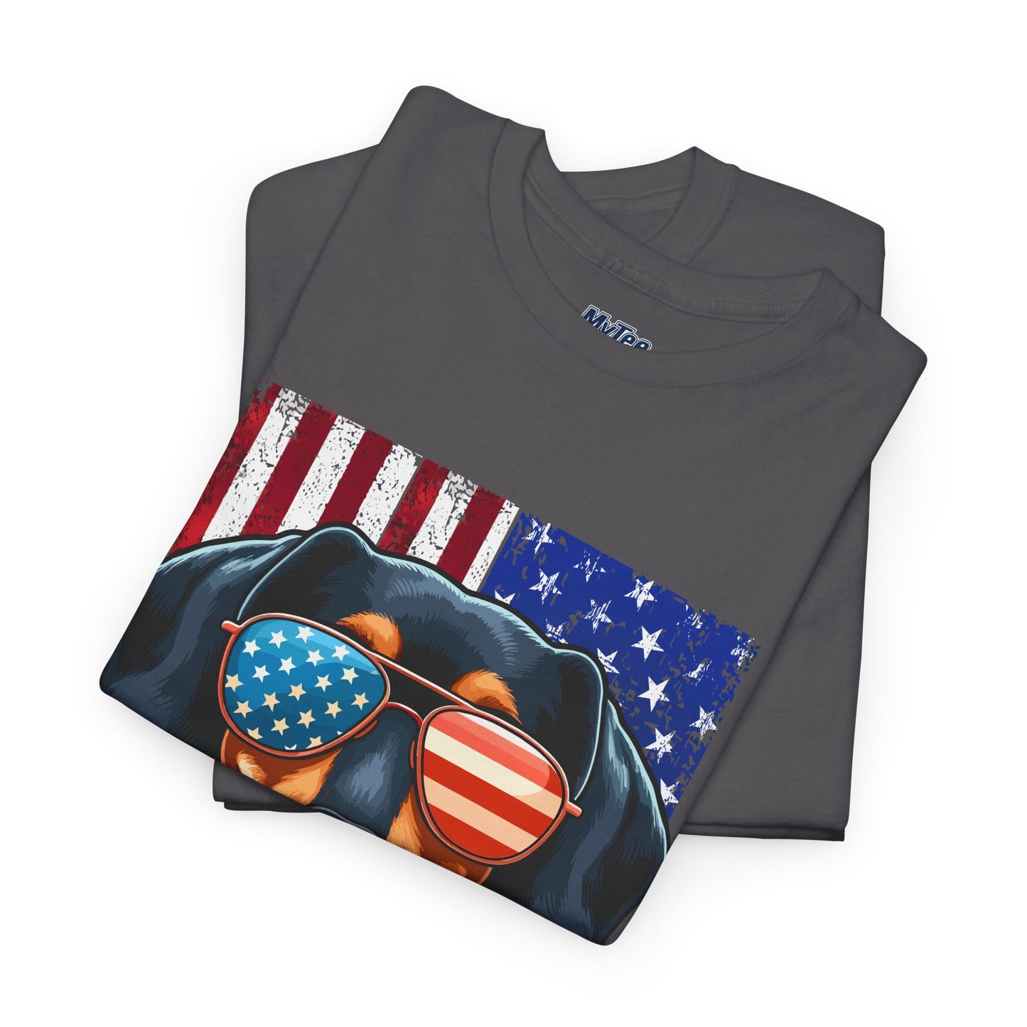 Patriotic Dachshund Dog Flag Shades Unisex T-Shirt