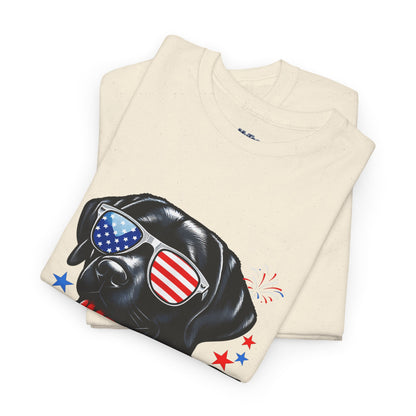 Patriotic American Labrador Retriever With Sunglasses Unisex T-Shirt