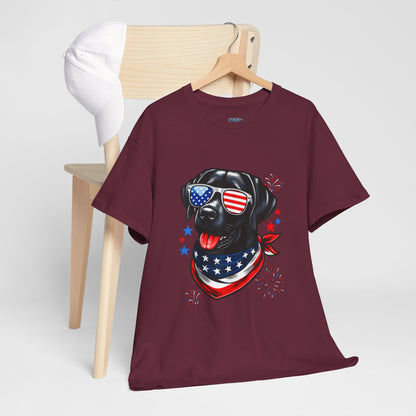 Patriotic American Labrador Retriever With Sunglasses Unisex T-Shirt