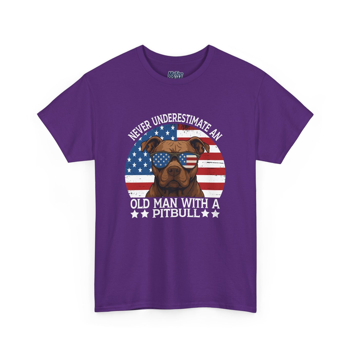 Never Underestimate An Old Man With A Pitbull T-Shirt | Gift For Dog Father