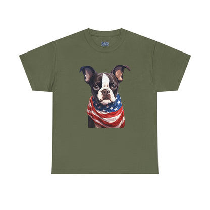 Patriotic Boston Terrier Unisex T-Shirt