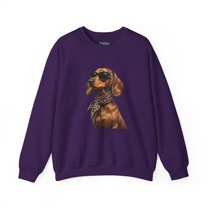 Chic Dachshund Dog Lover Unisex Sweatshirt | Crewneck Pullover For Pet Lovers