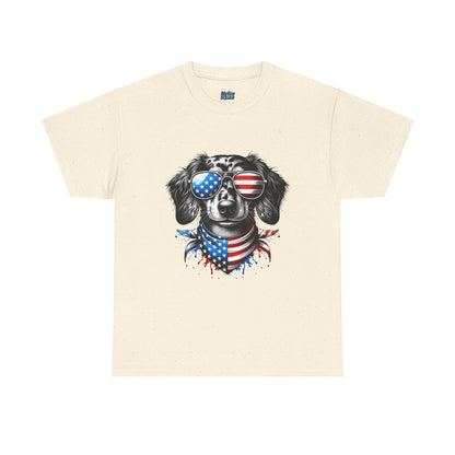 Patriotic Dachshund with Sunglasses Unisex T-Shirt