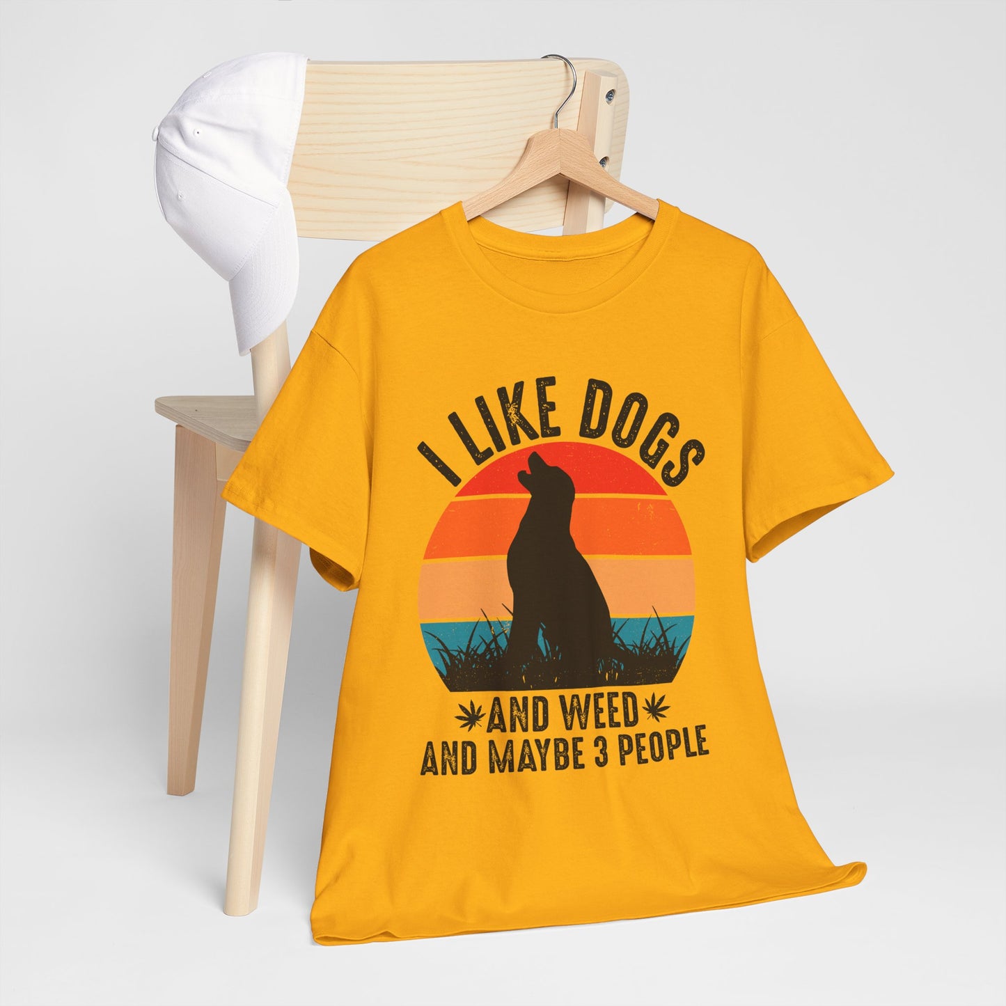 'I Like Dogs And Weed And 3 People' Unisex T-Shirt