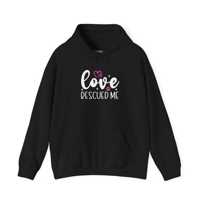 Love Rescued Me Unisex Hoodie – Proud Rescue Pet Parent Apparel