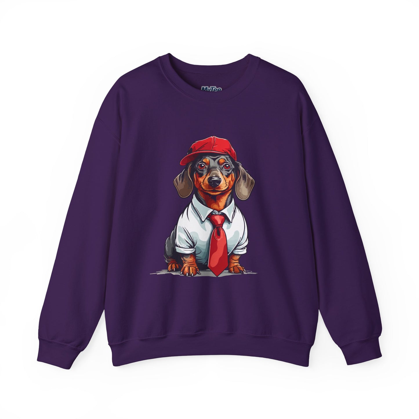 Dachshund Red Tie Unisex Sweatshirt – Chic Comfort for Dog Lovers