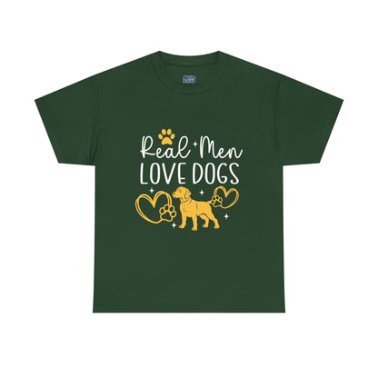 Real Men Love Dogs Cotton T-Shirts | Dog Lover