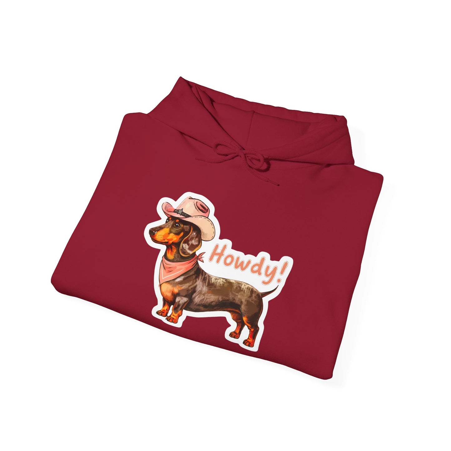 Dachshund Howdy Unisex Hoodie – For Proud Pup Parents With Western Soul