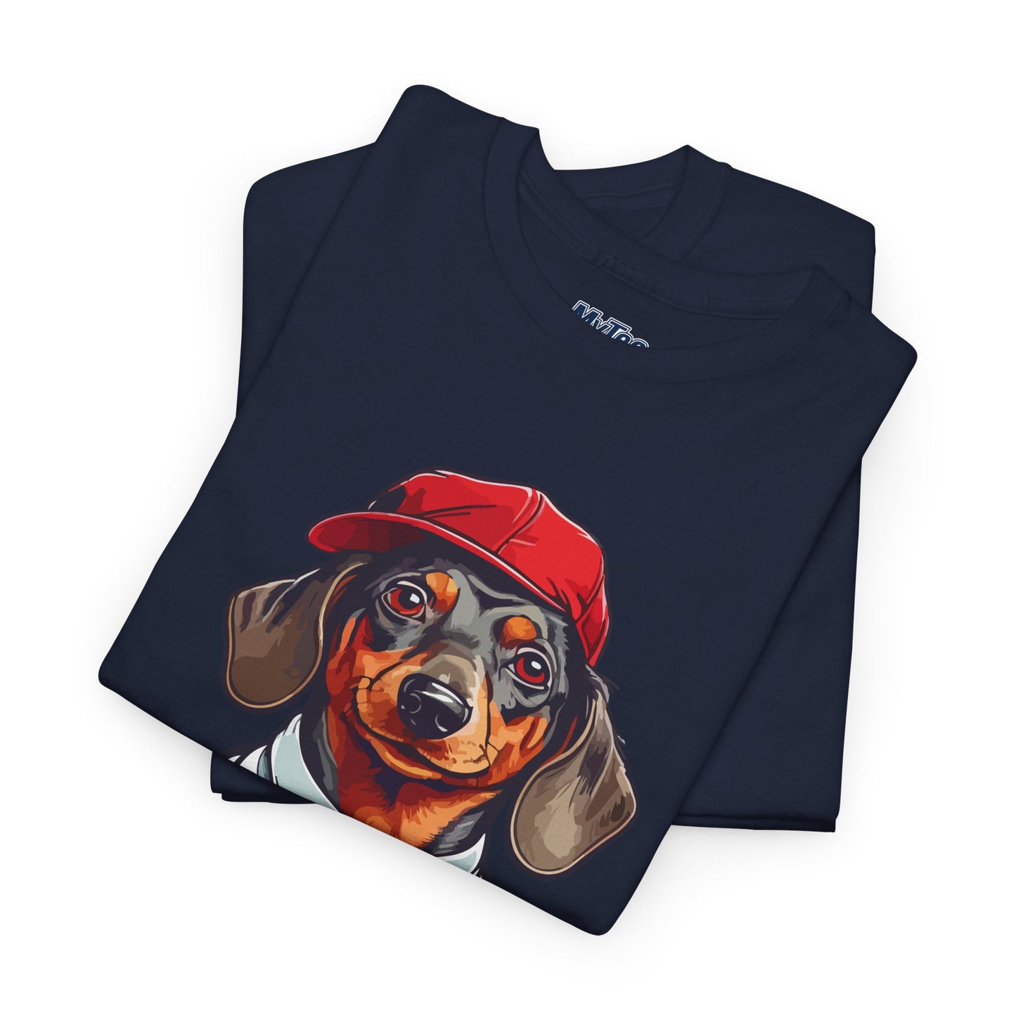Dachshund Boss Unisex T-Shirt – Cool Pup in Cap & Tie