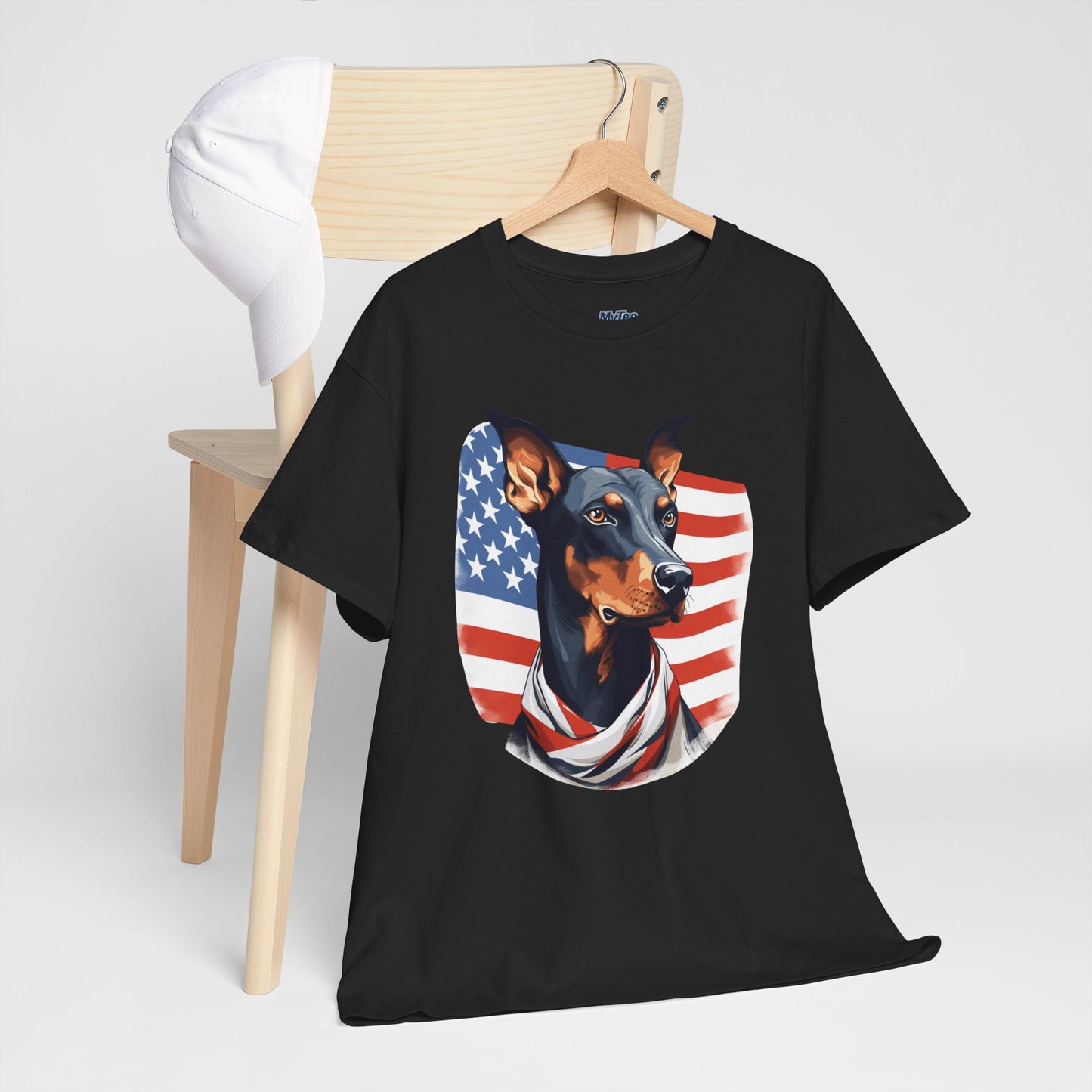 Patriotic Doberman Pinscher Unisex T-Shirt
