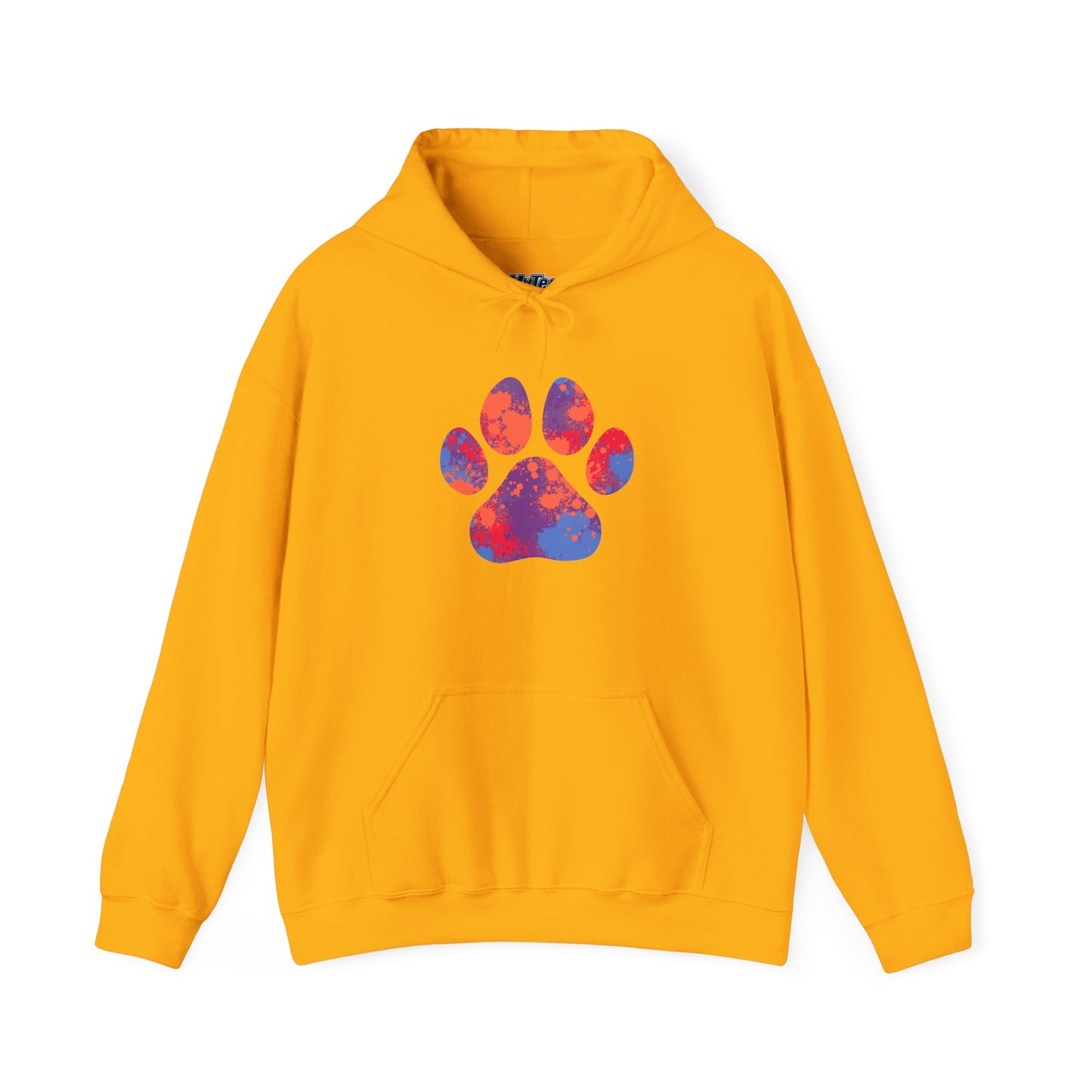 Colorful Paw Print Unisex Hoodie - Cozy Gift For Pet Lovers, Dog Mom/Dad Gift