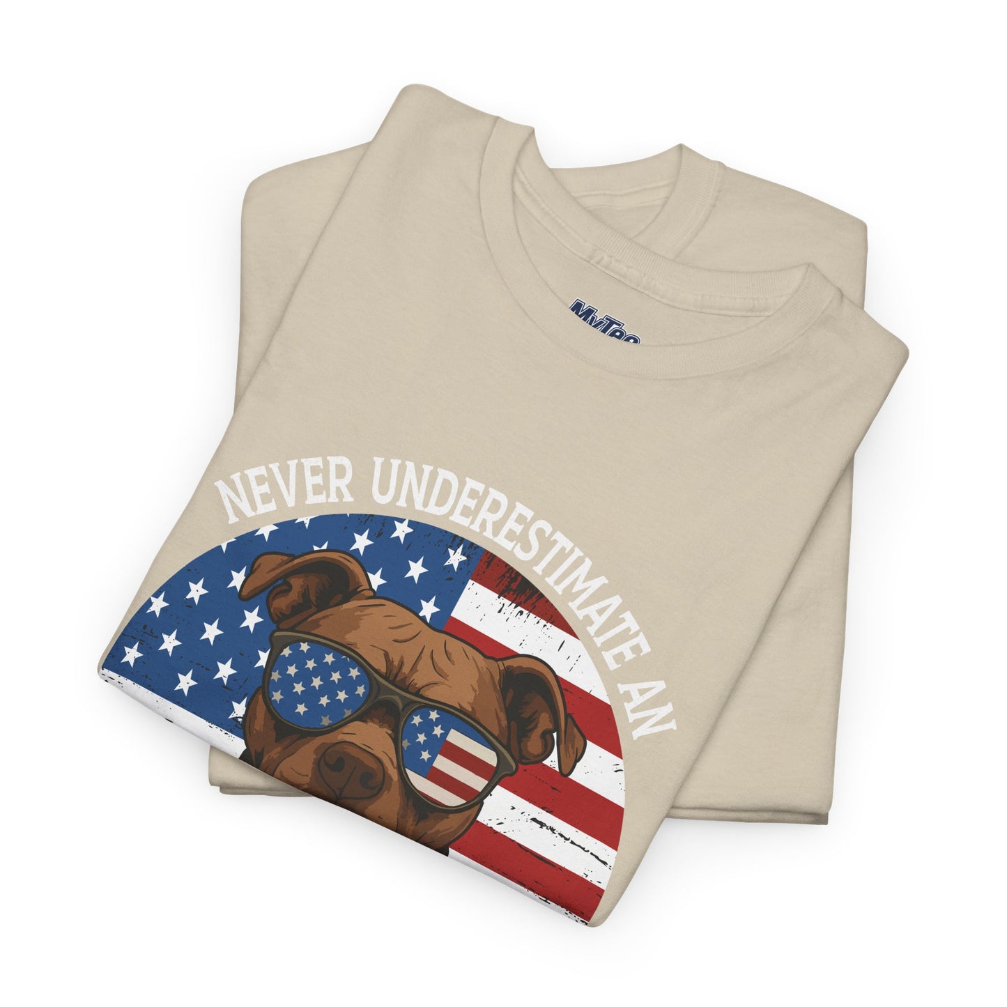 Never Underestimate An Old Man With A Pitbull T-Shirt | Gift For Dog Father