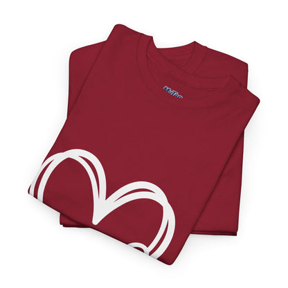 Simple Paw Heart Unisex T-Shirt – For Dog Lovers