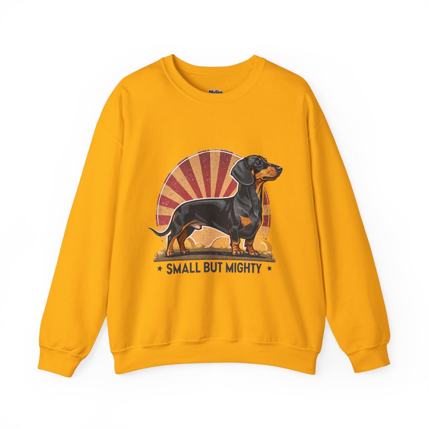 Dachshund Small But Mighty Sweatshirt – Fierce Pup Energy Pullover