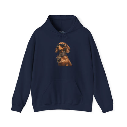 Cool Dachshund Dog Sunglasses Unisex Hoodie |  Dog Lover Gift, Pet-Themed Fashion