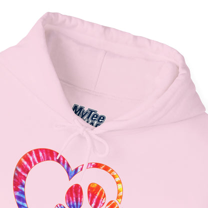 Paw Love Tie-Dye Hoodie – Wear Your Heart In Color