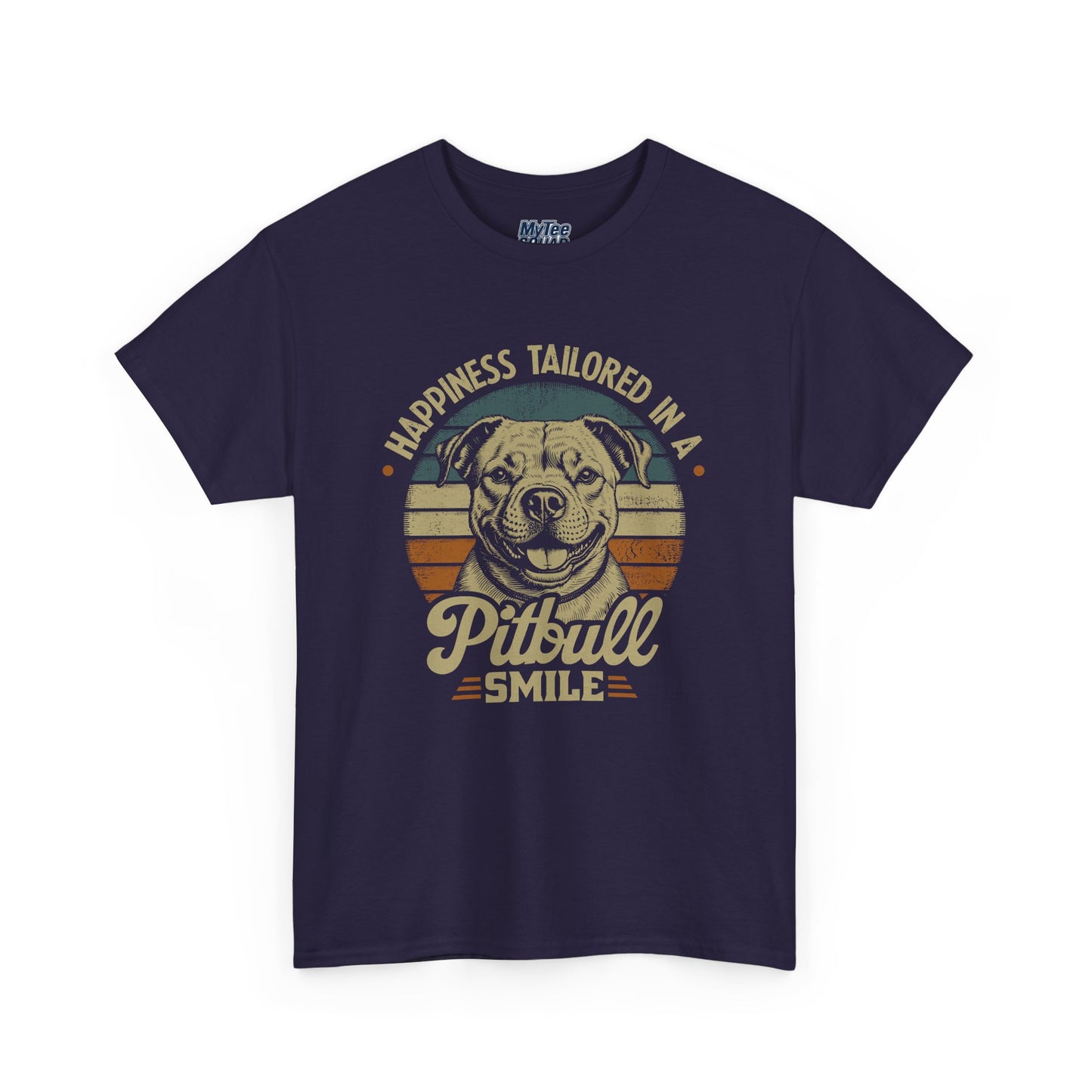 Happiness Tailored In A Pitbull Smile Unisex Tee | Animal Rescue Support Tee
