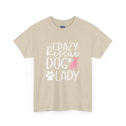 Crazy Rescue Dog Lady T-Shirt | Gift For Pet Mama