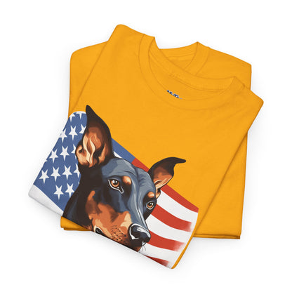 Patriotic Doberman Pinscher Unisex T-Shirt