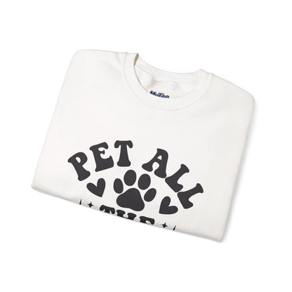 Pet All The Dogs Crewneck Sweatshirt | Cozy Dog Lover Gift