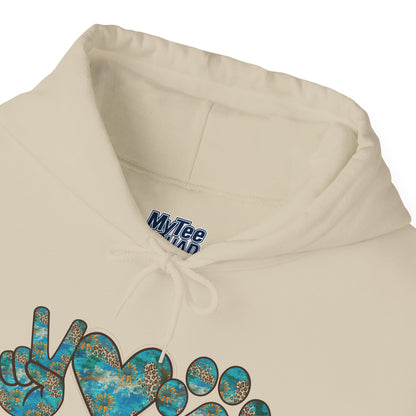 Peace Love Rescue Hoodie For Animal Rescuers
