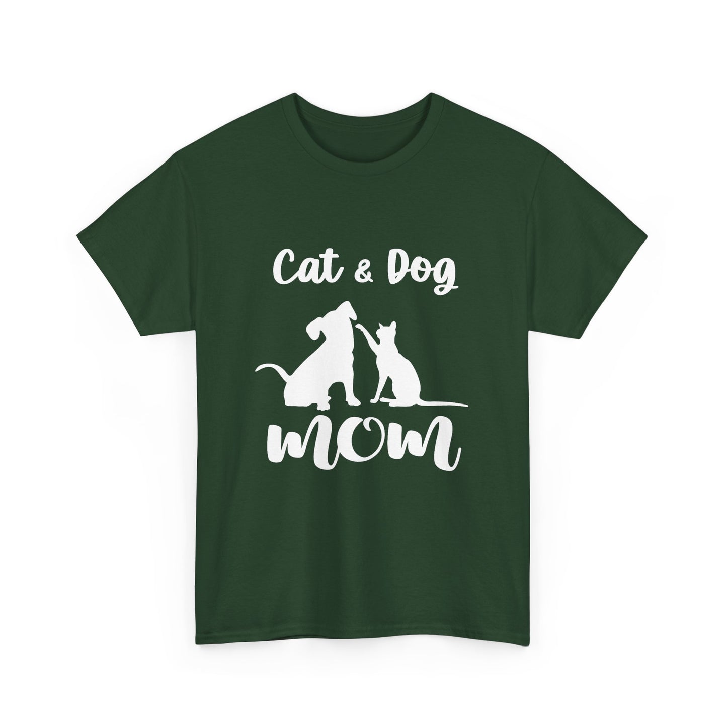 Cat & Dog Mom Cotton T-Shirt - Perfect for Pet Lovers