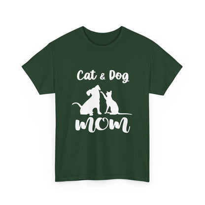 Cat & Dog Mom Cotton T-Shirt - Perfect for Pet Lovers