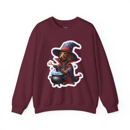 Dachshund Wizard Unisex Sweatshirt –  Halloween Magic Dog Pullover