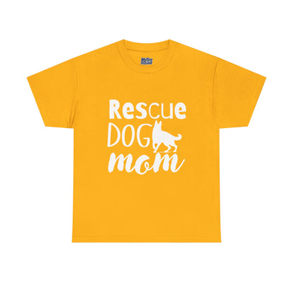 Rescue Dog Mom Cotton T-Shirt