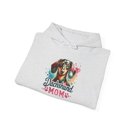 Funky Dachshund Mom Hoodie – Bright Graphic Dog Tee