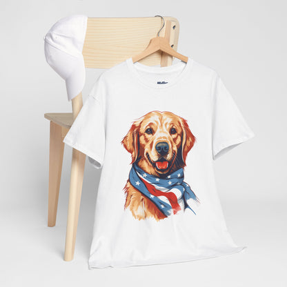 Patriotic Golden Retriever Unisex T-Shirt