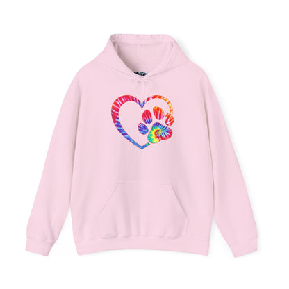 Paw Love Tie-Dye Hoodie – Wear Your Heart In Color