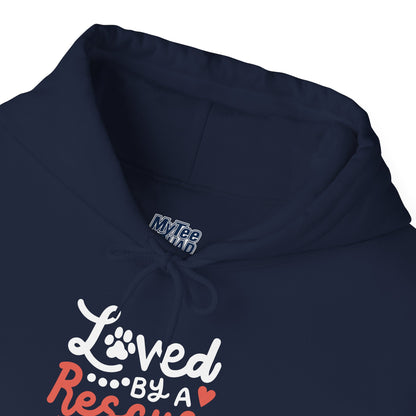 Loved By A Rescue Dog Hoodie | Pet Lover Gift, Fur Mom Hoodie, Pet Dad Apparel