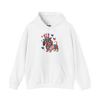 Patriotic Dachshund Unisex Hoodie - Perfect For 4th Of July
