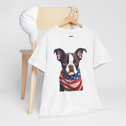 Patriotic Boston Terrier Unisex T-Shirt