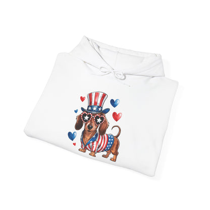 Patriotic Dachshund Unisex Hoodie - Perfect For 4th Of July