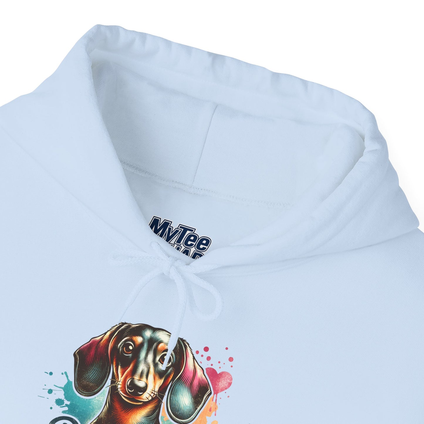 Funky Dachshund Mom Hoodie – Bright Graphic Dog Tee