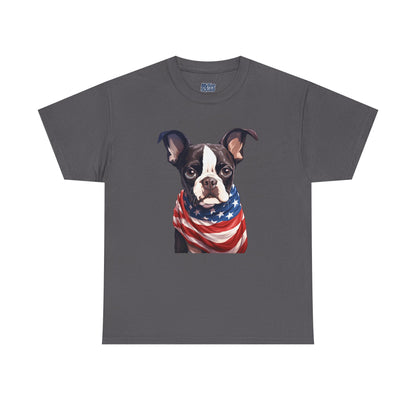 Patriotic Boston Terrier Unisex T-Shirt