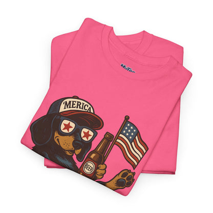 Patriotic Dachshund America Unisex T-Shirt