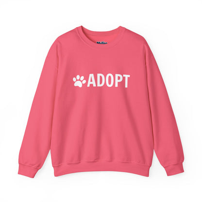 Adopt Pet Lover Crewneck Sweatshirt | Dog Rescue Inspired
