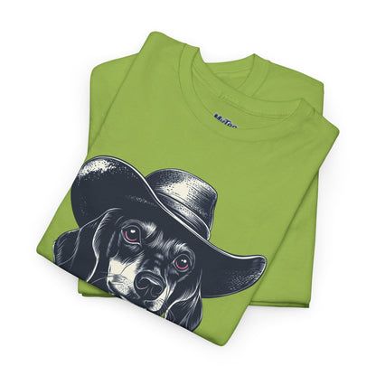 Dachshund Cowgirl Vibes T-Shirt – Pink Bandana Pup Shirt