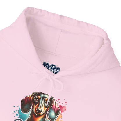 Funky Dachshund Mom Hoodie – Bright Graphic Dog Tee