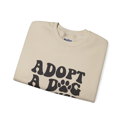 Adopt A Dog Change A Life Crewneck Sweatshirt