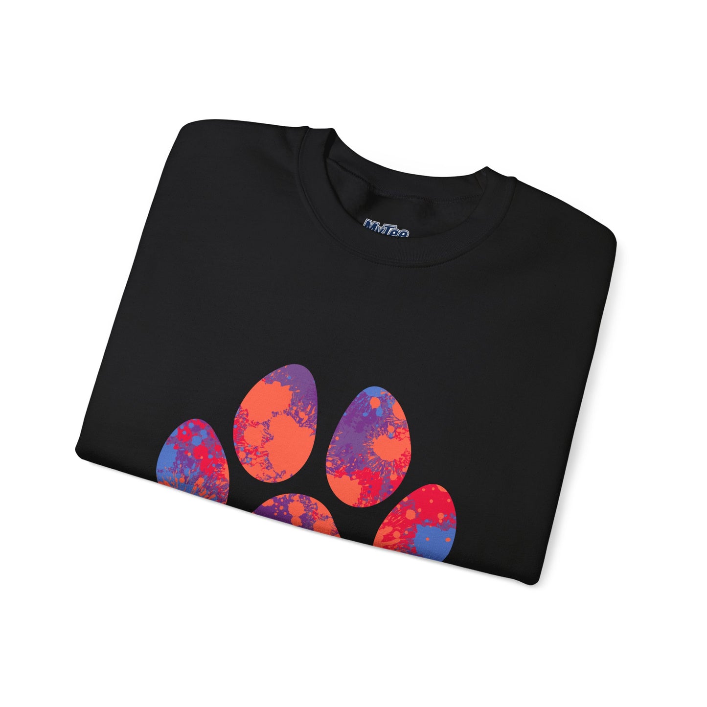Colorful Paw Print Crewneck Sweatshirt | Pet Lover Gift, Cozy Casual Wear